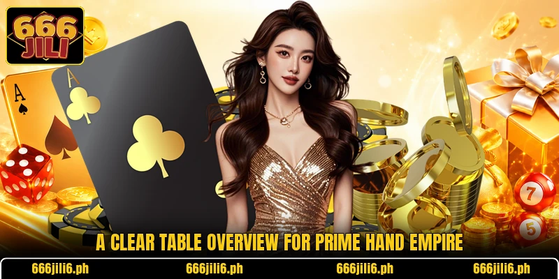 A clear table overview for Prime Hand Empire A clear table overview for Prime Hand Empire