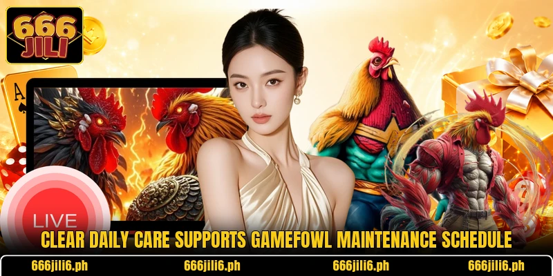 Clear daily care supports gamefowl maintenance schedule Clear daily care supports gamefowl maintenance schedule