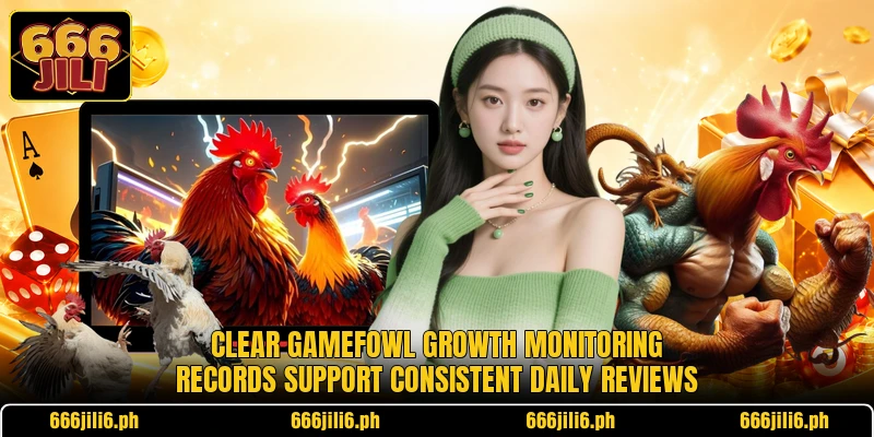 Clear gamefowl growth monitoring records support consistent daily reviews Clear gamefowl growth monitoring records support consistent daily reviews