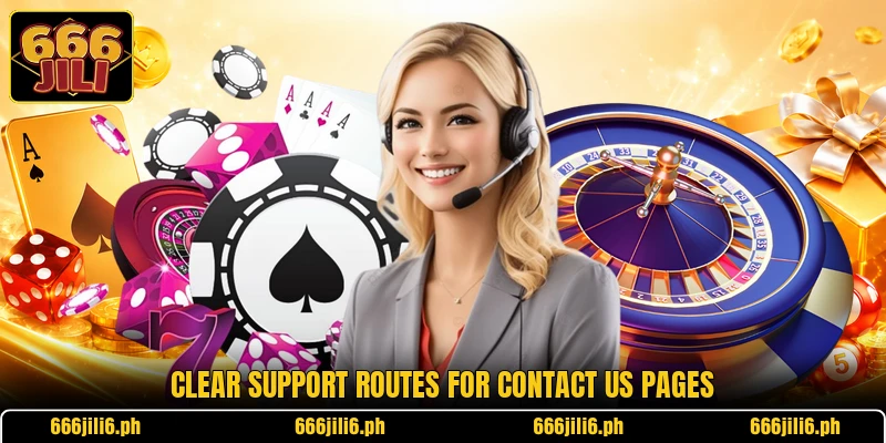 Clear support routes for contact us pages Clear support routes for contact us pages