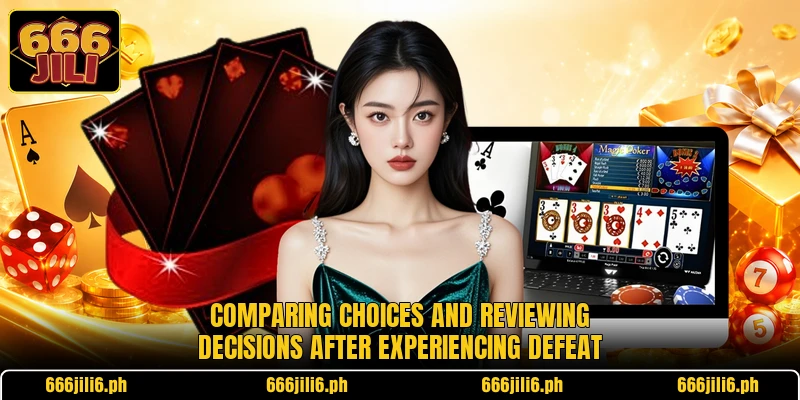 Comparing choices and reviewing decisions after experiencing defeat Comparing choices and reviewing decisions after experiencing defeat