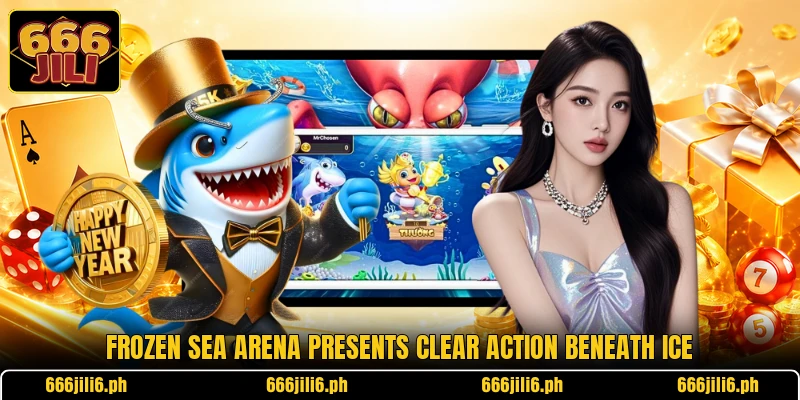 Frozen Sea Arena presents clear action beneath ice Frozen Sea Arena presents clear action beneath ice