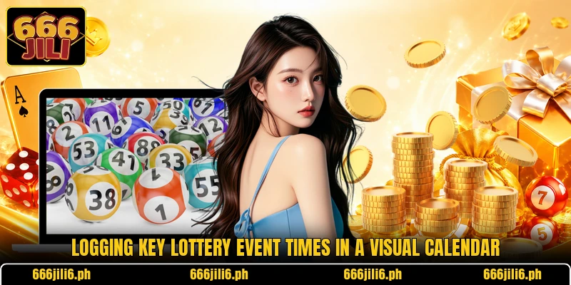 Logging key lottery event times in a visual calendar Logging key lottery event times in a visual calendar