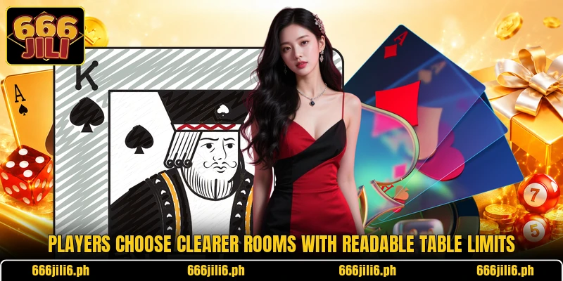 Players choose clearer rooms with readable table limits Players choose clearer rooms with readable table limits