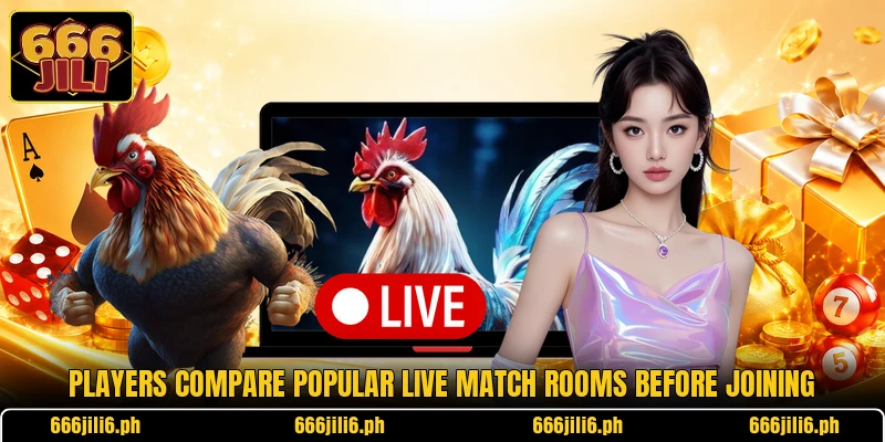Players compare popular live match rooms before joining Players compare popular live match rooms before joining