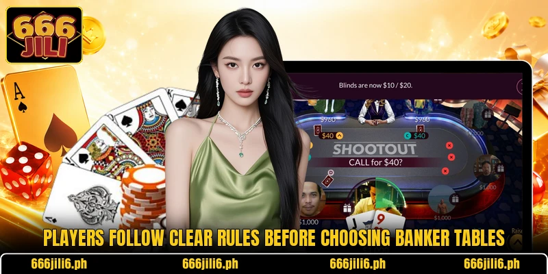 Players follow clear rules before choosing banker tables Players follow clear rules before choosing banker tables