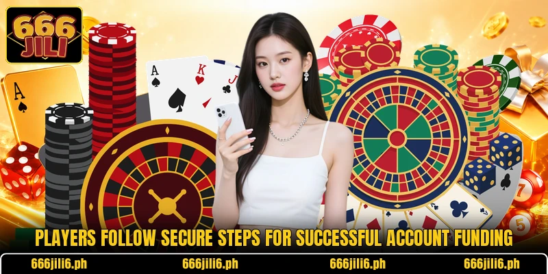 Players follow secure steps for successful account funding
