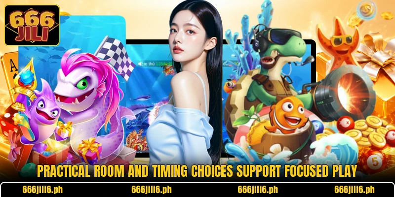 Practical room and timing choices support focused play Practical room and timing choices support focused play