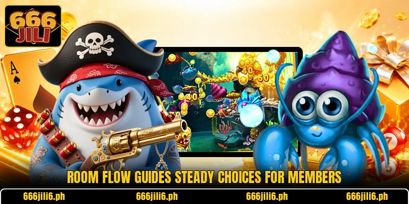 Room flow guides steady choices for members Room flow guides steady choices for members