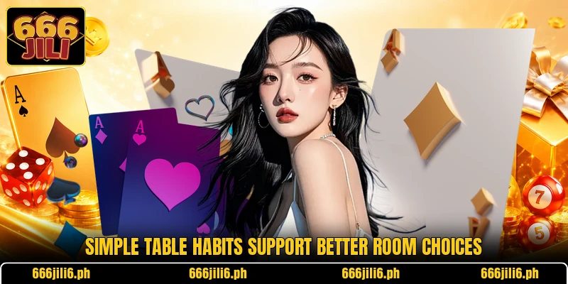 Simple table habits support better room choices Simple table habits support better room choices